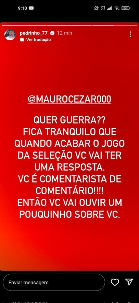 Conta oficial de Instagram do Pedrinho, ídolo do Vasco