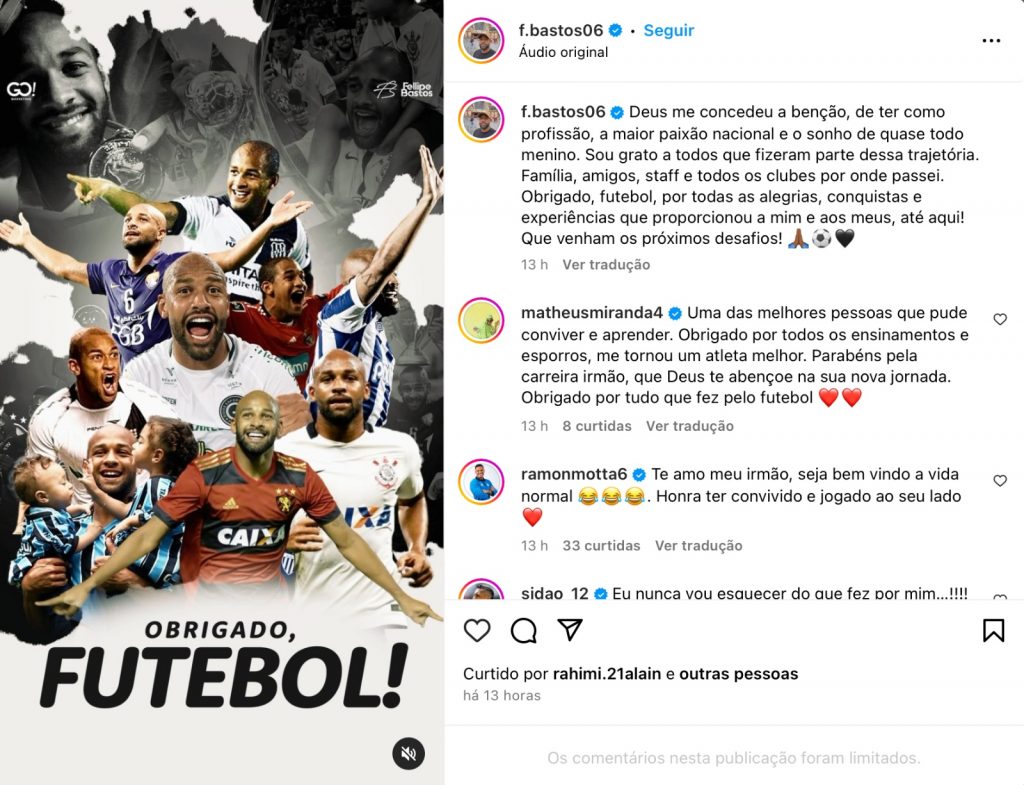 Fellipe Bastos, campeão pelo Vasco, se aposenta.